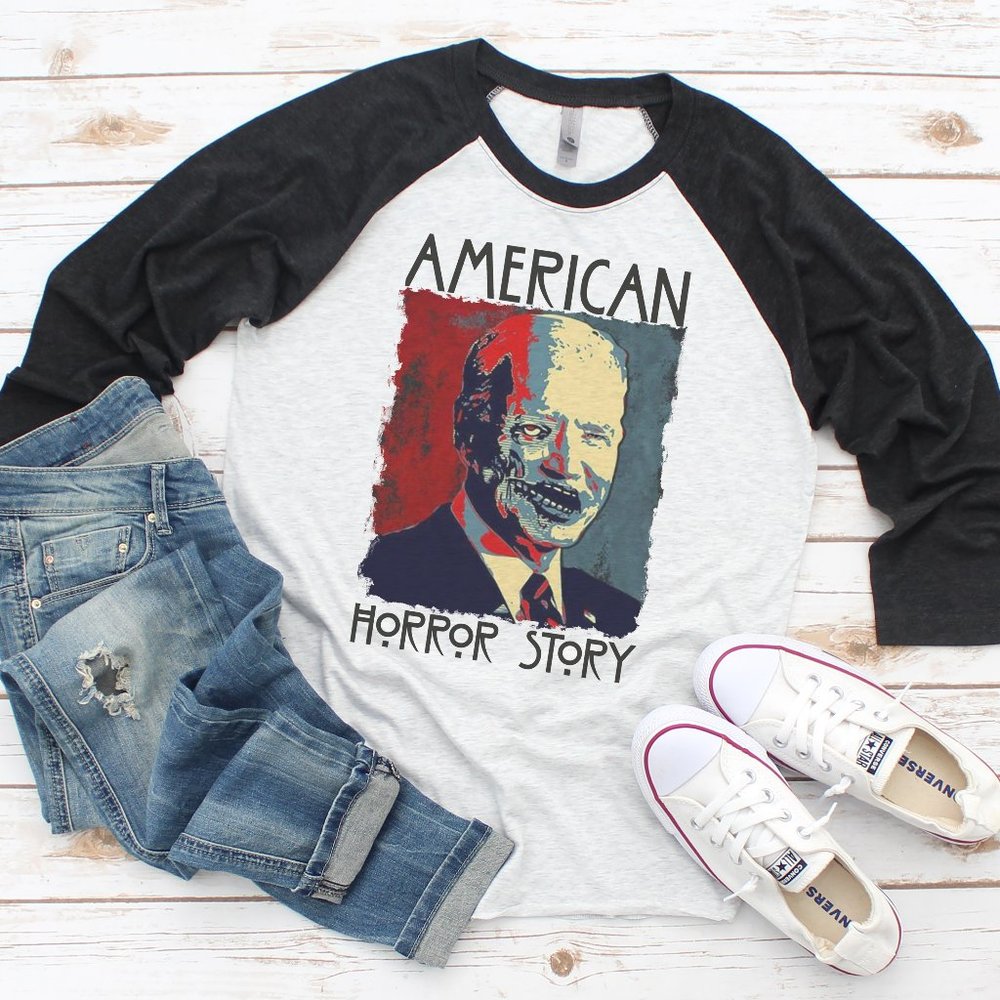 Biden American Horror Story 3/4 Sleeve T-Shirt